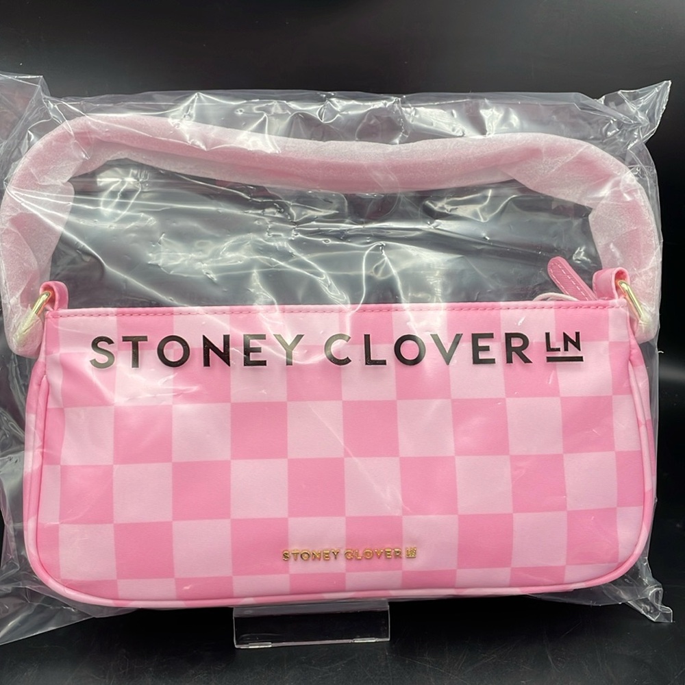 Stoney Clover Checkered Pink hand bag purse